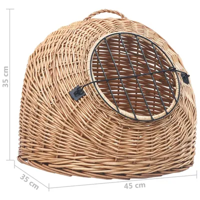vidaXL cage de transport pour chat Osier