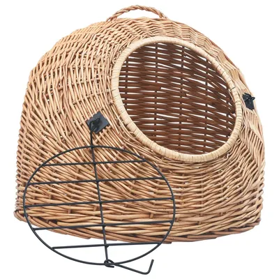 vidaXL cage de transport pour chat Osier