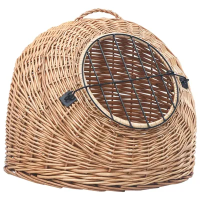 vidaXL cage de transport pour chat Osier