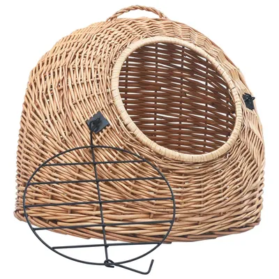 vidaXL cage de transport pour chat Osier