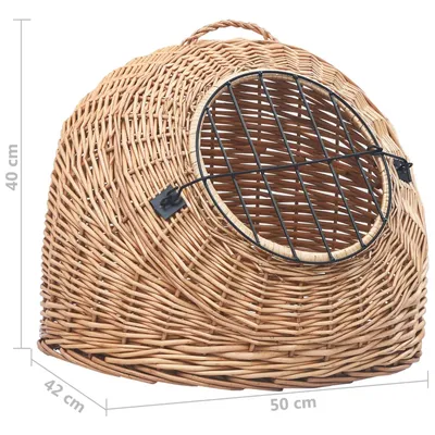 vidaXL cage de transport pour chat Osier