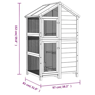 vidaXL maison à oiseaux Bois de pin massif vidaXL maison à oiseaux Bois de pin massif