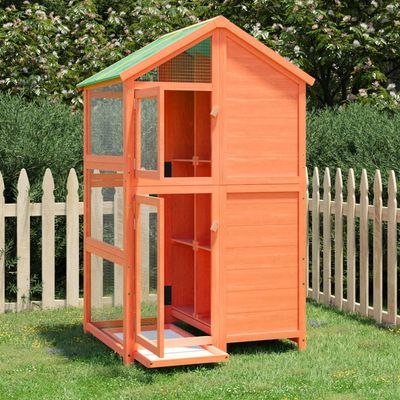 vidaXL maison à oiseaux Bois de pin massif