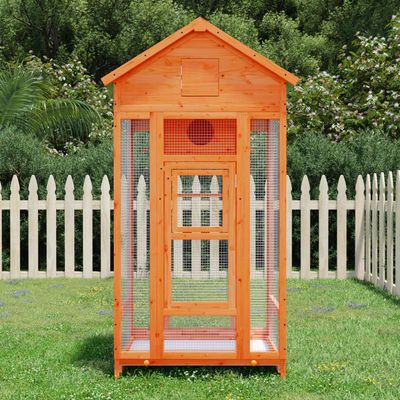 vidaXL maison à oiseaux Bois de pin massif