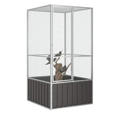 vidaXL cage à oiseaux Acier