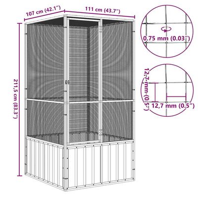 vidaXL cage à oiseaux Acier