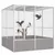 vidaXL cage à oiseaux Acier