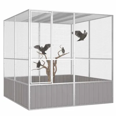vidaXL cage à oiseaux Acier