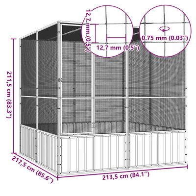 vidaXL cage à oiseaux Acier
