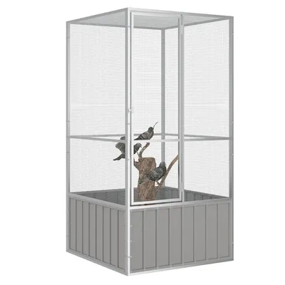 vidaXL cage à oiseaux Acier