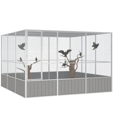 vidaXL cage à oiseaux Acier