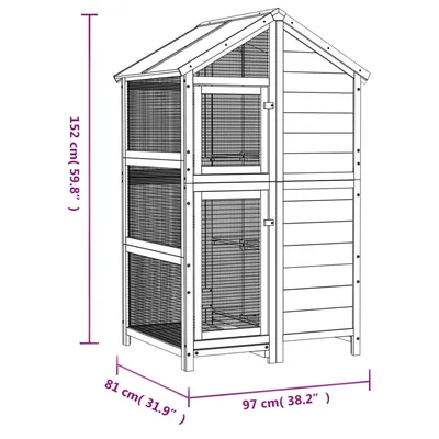 vidaXL maison à oiseaux vidaXL maison à oiseaux