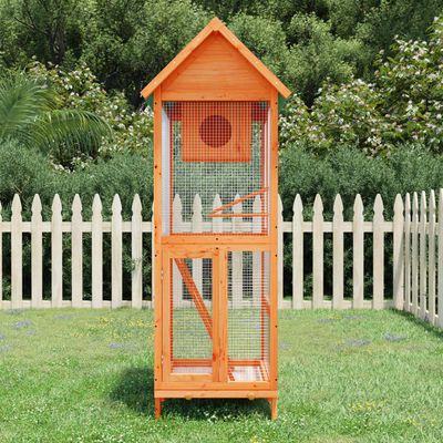 vidaXL maison à oiseaux Bois de pin massif