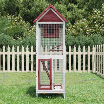 vidaXL maison à oiseaux Bois de pin massif