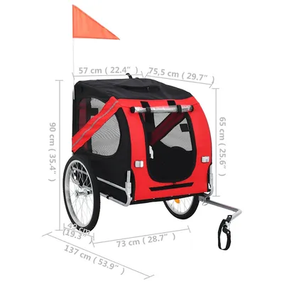 vidaXL remorque de vélo pour animaux de compagnie Tissu vidaXL remorque de vélo pour animaux de compagnie Tissu