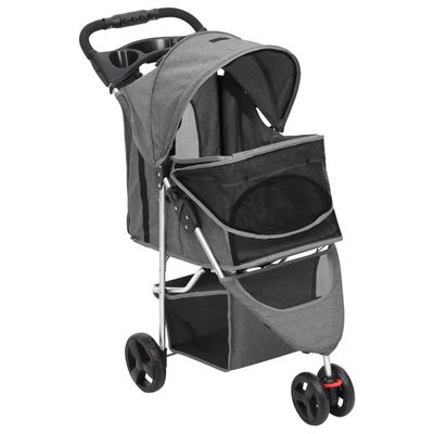 vidaXL poussette pour chien Tissu