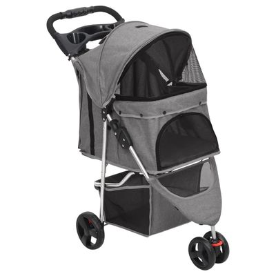 vidaXL poussette pour chien Tissu