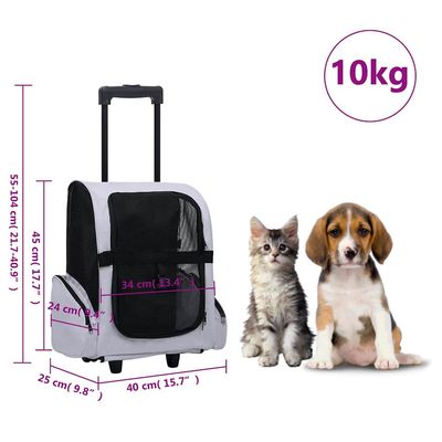 vidaXL chariot pour animaux de compagnie Tissu