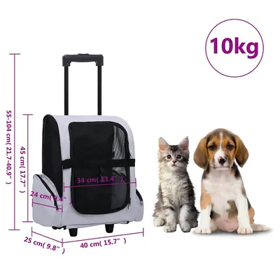 vidaXL chariot pour animaux de compagnie Tissu