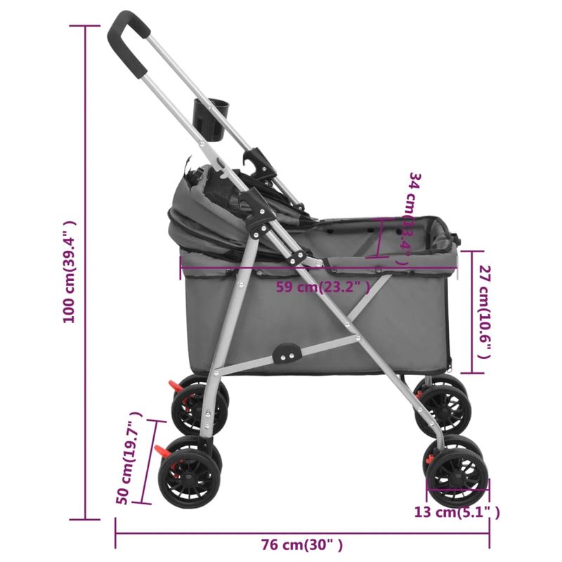 vidaXL poussette pour chien