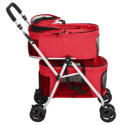 vidaXL poussette pour chien Tissu