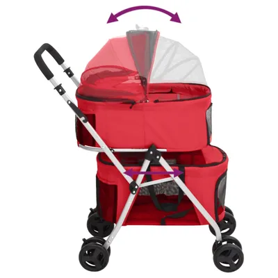 vidaXL poussette pour chien Tissu