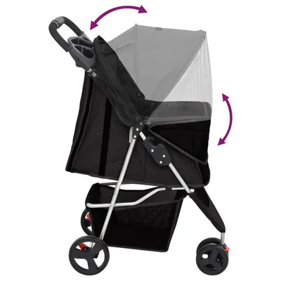 vidaXL poussette pour chien Tissu