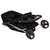 vidaXL poussette pour chien Tissu