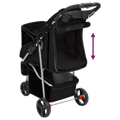 vidaXL poussette pour chien Tissu