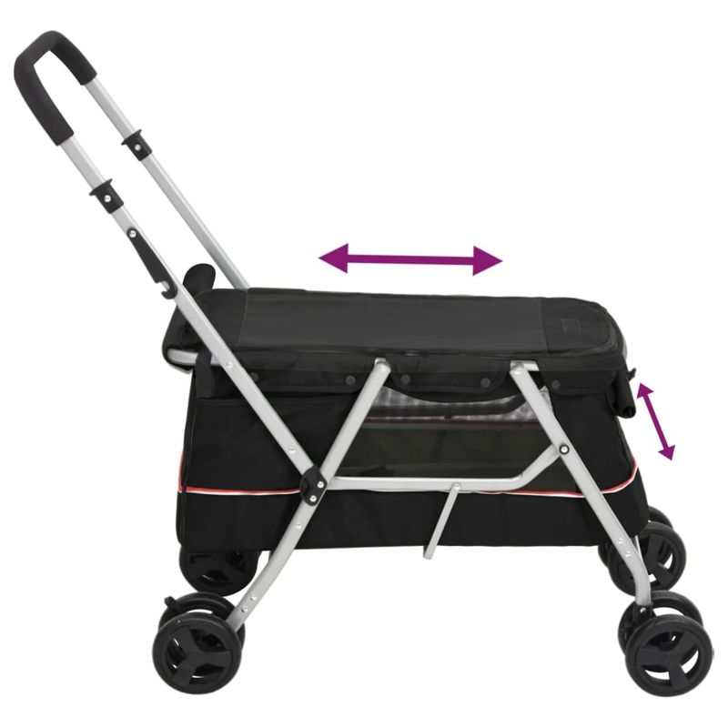 vidaXL poussette pour chien Tissu