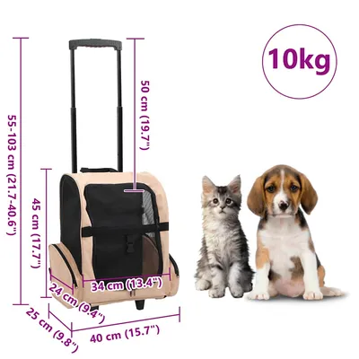vidaXL chariot pour animaux de compagnie Métal