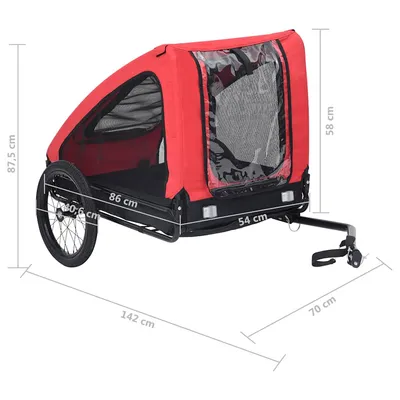 vidaXL remorque de vélo pour animaux de compagnie Acier vidaXL remorque de vélo pour animaux de compagnie Acier
