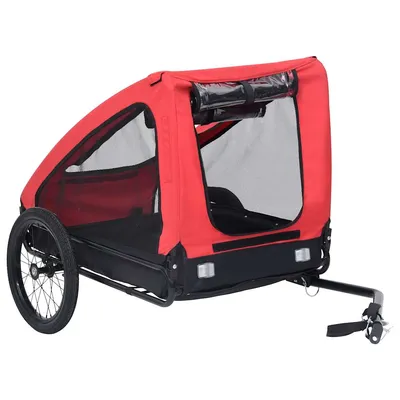 vidaXL remorque de vélo pour animaux de compagnie Acier vidaXL remorque de vélo pour animaux de compagnie Acier
