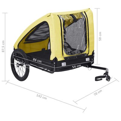 vidaXL remorque de vélo pour animaux de compagnie Acier