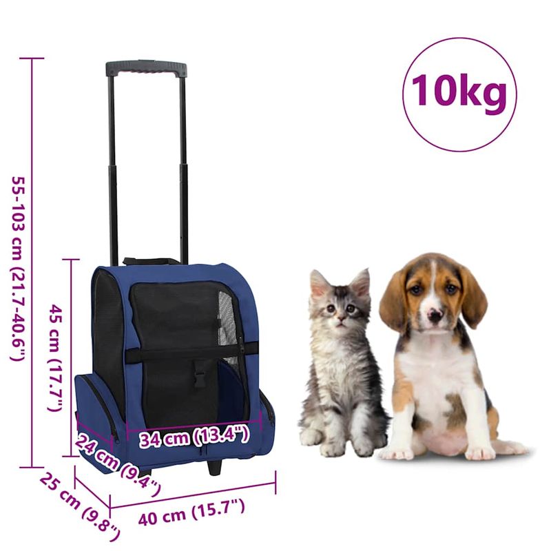 vidaXL chariot pour animaux de compagnie