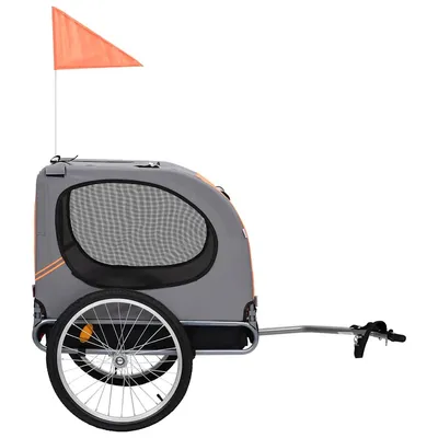 vidaXL remorque de vélo pour animaux de compagnie Tissu