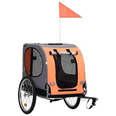 vidaXL remorque de vélo pour animaux de compagnie Tissu