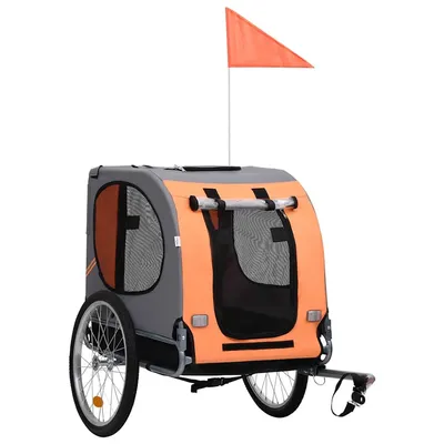 vidaXL remorque de vélo pour animaux de compagnie Tissu