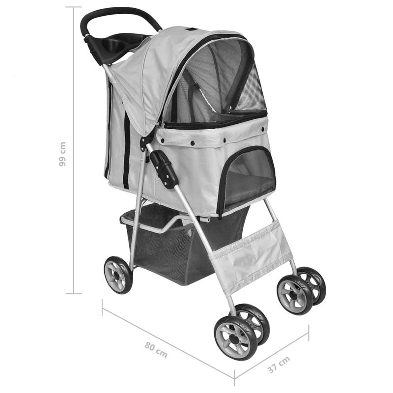 vidaXL poussette pour chiens