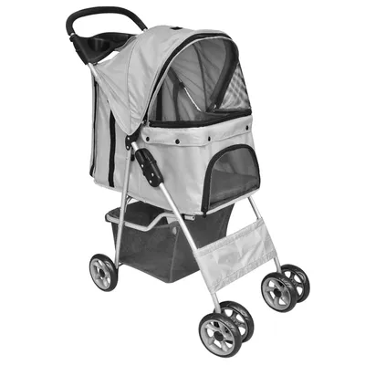 vidaXL poussette pour chiens Tissu
