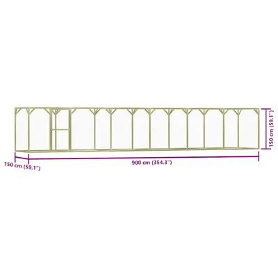 vidaXL poulailler Pinède imprégnée