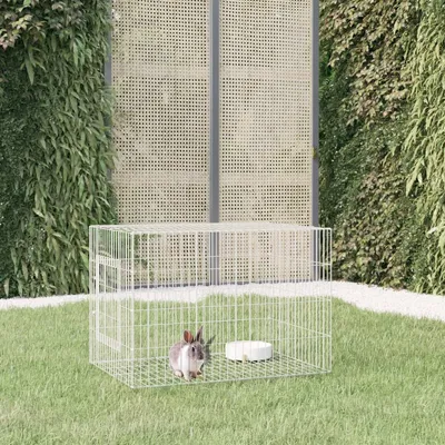 vidaXL cage à lapin Fer