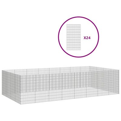 vidaXL enclos pour animaux Fer