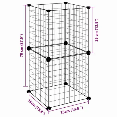 vidaXL cage pour animaux de compagnie Acier