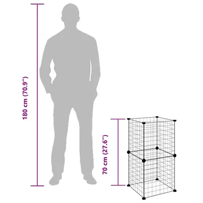 vidaXL cage pour animaux de compagnie Acier vidaXL cage pour animaux de compagnie Acier