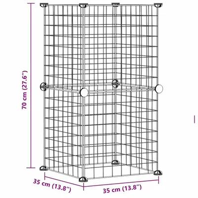 vidaXL cage pour animaux de compagnie Acier