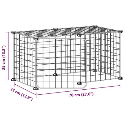 vidaXL cage pour animaux de compagnie Acier