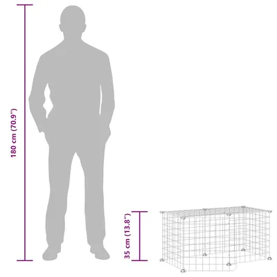 vidaXL cage pour animaux de compagnie Acier