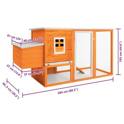 vidaXL poulailler Bois