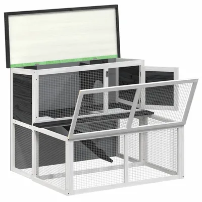 vidaXL clapier Bois de pin